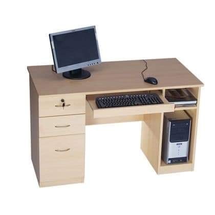 Compact Computer Desk with Keyboard Tray and CPU Shelf