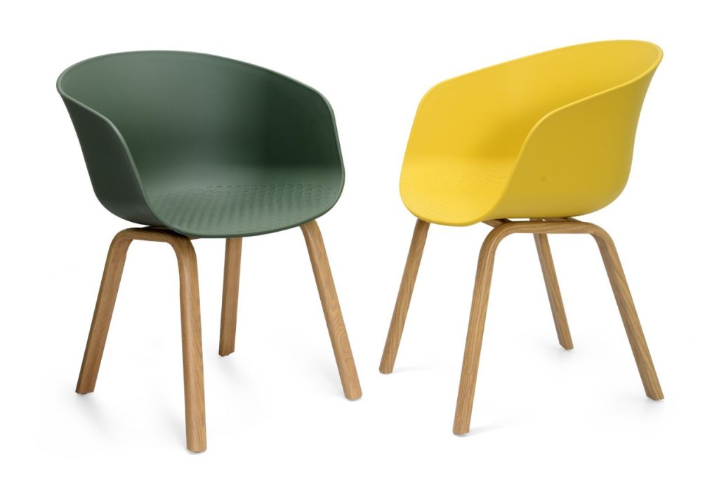 Curved Moulded Cafe Armchair Colour Collection