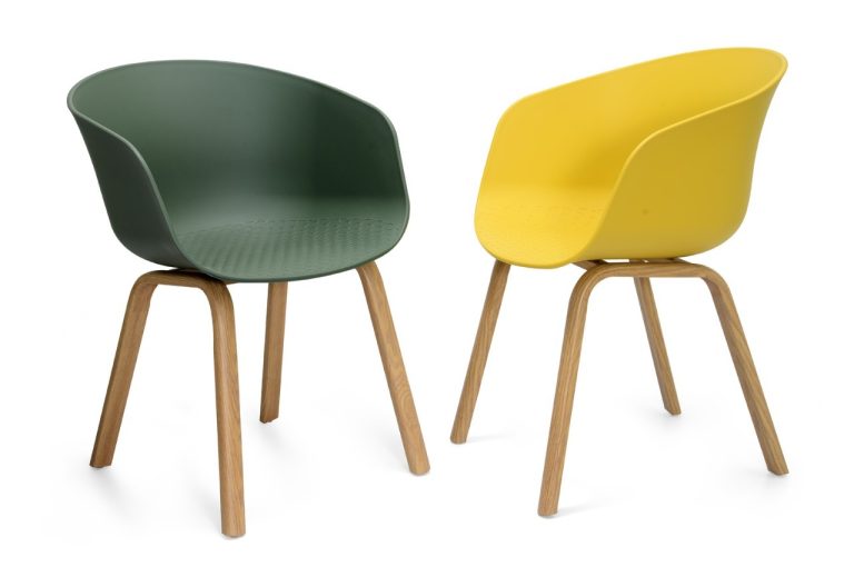 Curved Moulded Cafe Armchair Colour Collection