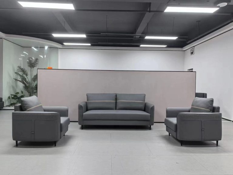 Grey Office Sofa and Armchair Set