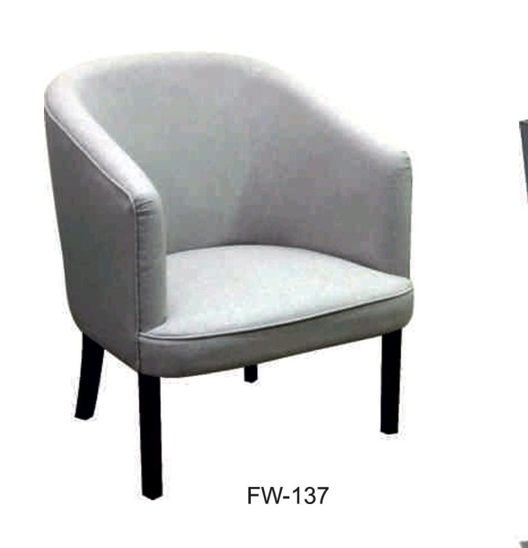 Grey Tub Lounge Armchair with Black Legs