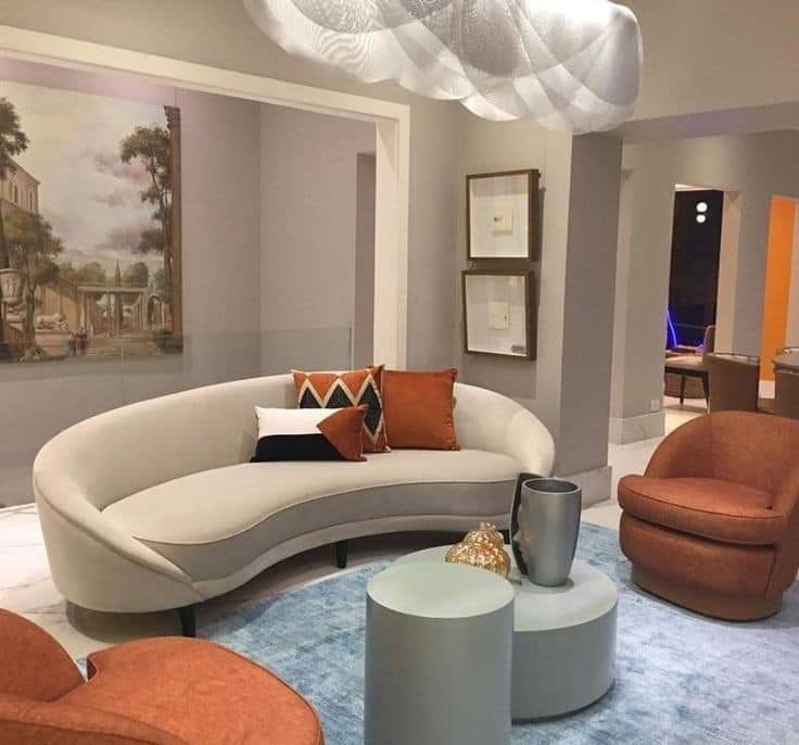Ivory Crescent Lounge Sofa