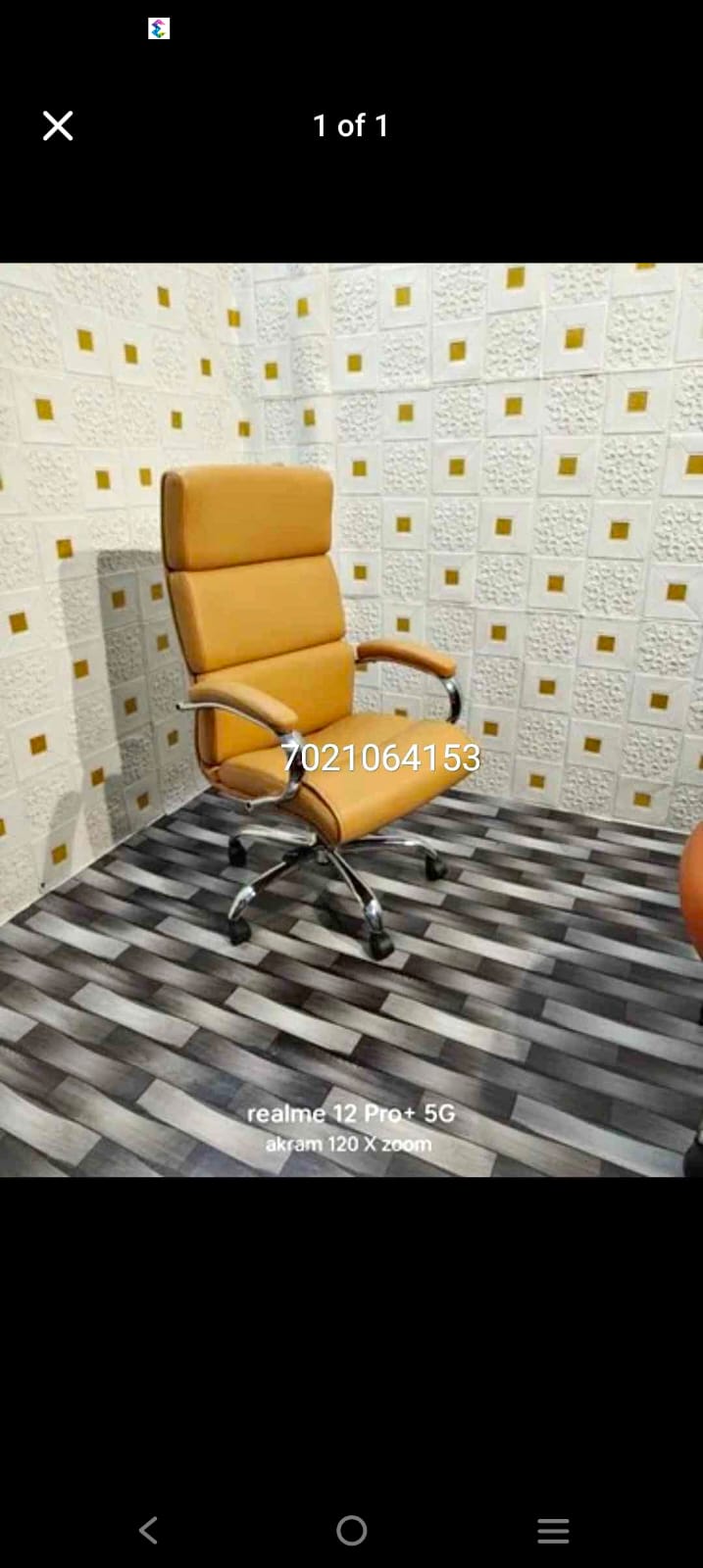 Mustard Three-Panel High-Back Executive Chair