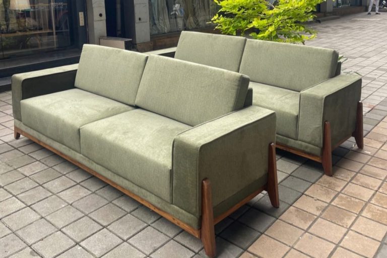 Sage Sofa Collection with Wooden Side Detail