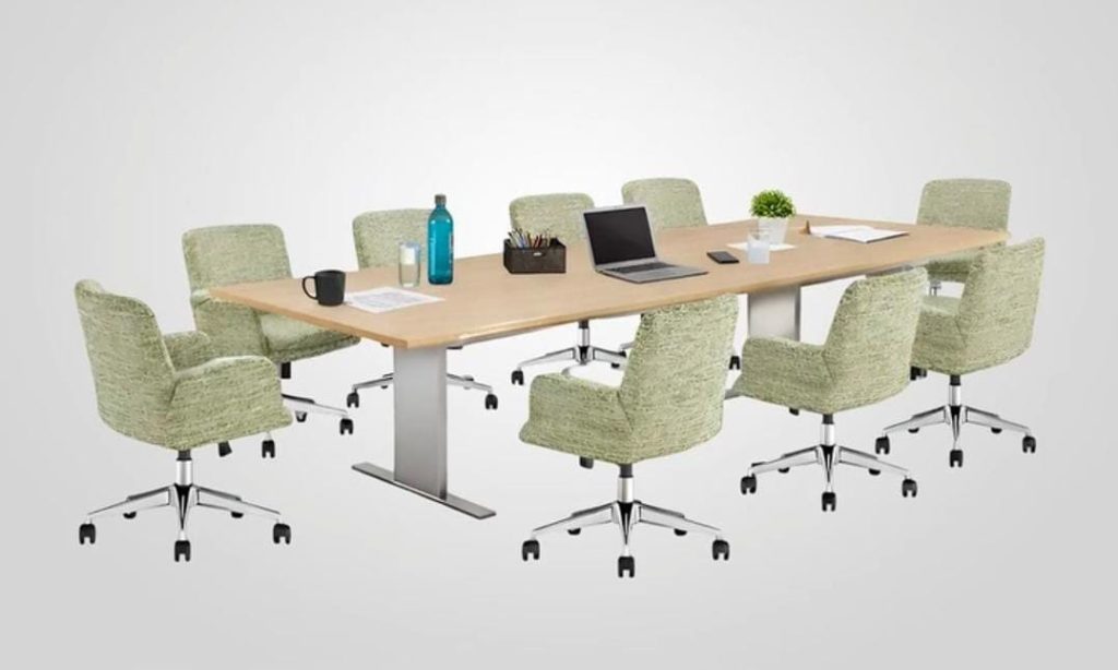 Sage Upholstered Castor Meeting Chair Set