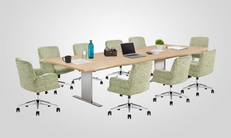 Sage Upholstered Castor Meeting Chair Set