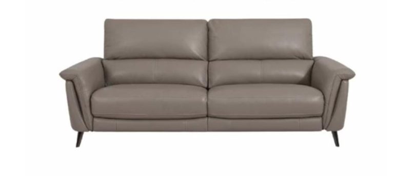Taupe Two-Seat Sofa with Curved Arms