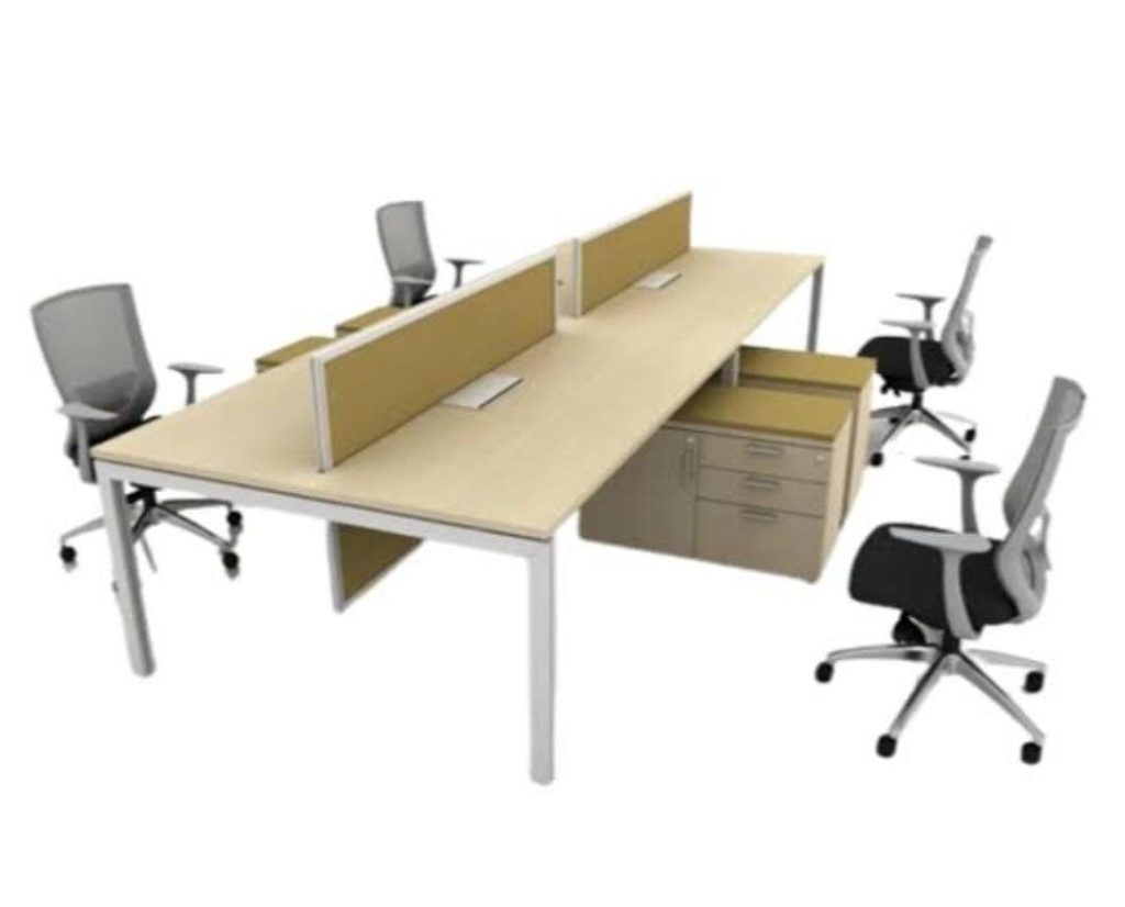 Two-Person Office Workstation with Centre Divider