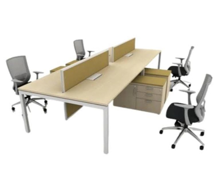 Two-Person Office Workstation with Centre Divider