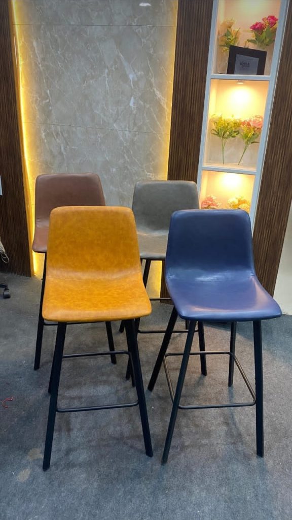 Upholstered High-Back Bar Stool Colour Collection